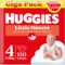 Підгузки на липучках Huggies Little Movers 4 (7-18 кг), 150 шт - Pampik