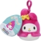 Мягкая игрушка-брелок Squishmallows Hello Kitty Моя Мелоди на клипсе, 9 см (SQSN00271) - Pampik - 3