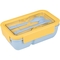 Ланч-бокс Yes Fusion с принадлежностями, желто-голубой, 850 мл (708168) - Pampik