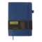 Блокнот діловий Buromax Logo2U Brief А5 96 арк. в клітинку обкладинка зі штучної шкіри синій (BM.295104-02) - Pampik - 2