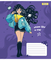 Набір зошитів 1 Вересня Anime girl А5 в косу лінію 12 аркушів 25 шт. (767199) - Pampik - 2