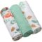 Пеленки BabyOno муслиновые хлопковые 70х70 см, 3 шт., салатовый (348/12) - Pampik