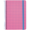 Блокнот на спіралі Axent А5 клітинка 120 аркушів рожевий (8460-2-A) - Pampik