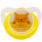 Пустушка латексна Baby Team, ортодонтична, 0+ міс., жовтий (3200_кот) - Pampik