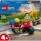 Конструктор LEGO City Пожарный спасательный мотоцикл, 57 деталей (60410) - Pampik