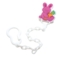 Цепочка для пустышки Lindo Зайка, с клипсой, розовый (Pk 015 роз) - Pampik