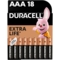 Пальчикові лужні батарейки Duracell 1,5 В AAA LR03/MN2400, 18 шт. (737056) - Pampik