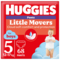 Подгузники-трусики для мальчиков Huggies Little Movers Pants 5 (12-17 кг), 68 шт. - Pampik