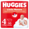 Підгузки на липучках Huggies Little Movers 4 (7-18 кг), 50 шт. - Pampik