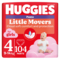 Набір підгузків-трусиків для дівчаток Huggies Little Movers Pants 4 (9-14 кг), 104 шт. (2 уп. по 52 шт.) - Pampik