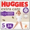 Підгузки-трусики Huggies Extra Care 5 (12-17 кг), 34 шт. - Pampik