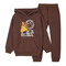 Спортивний костюм на флісі Garnamama Basic Hoodie soft принт 122 Коричневый (1035095.1397876) - Pampik