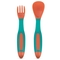 Набор гибких ложек и вилок Baboo, 6+ мес, персиковый (10-036) - Pampik - 2