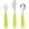 Набір столових приборів Munchkin Splash, 3 предмети, нержавіюча сталь, зелений (012110.02) - Pampik