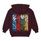 Спортивна кофта Garnamama худі велике на блискавці + з наклейкою Anime 170-176 Бордовий (1056260.1421304) - Pampik