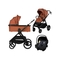 Универсальна коляска 3 в 1 Lionelo Layla Brown Rust (LO-LAYLA 3IN1 BROWN RUST) - Pampik