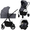 Универсальна коляска 3 в 1 Lionelo Amber Plus Grey Graphite (LO-AMBER PLUS 3IN1 GREY GRAPHITE) - Pampik