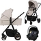 Универсальна коляска 3 в 1 Lionelo Amber Plus Beige Sand (LO-AMBER PLUS 3IN1 BEIGE SAND) - Pampik