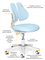 Комплект парта Evo-Kids TH-320 Blue + крісло Evo-kids Mio Lite KBL (арт.TH-320 W/BL + Y-208 KBL) - Pampik - 3