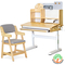 Комплект стола Mealux Timberdesk S+ кресло Mealux Carlo (арт. BD-685 Wood S+KD-050 G) - Pampik