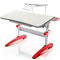 Стол Mealux Ferrari Red с полкой BD-S50 TG (арт.BD-150 F/R+BD-S50 WG) - столешница береза/цвет пластика красный (коробок-2 шт.) - Pampik