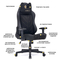 Геймерське крісло Cyberlux Helios Black (арт. GM-204 B) - Pampik - 9