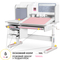 Дитячий стіл Mealux Winnipeg Multicolor Plus WG Pink (арт. BD-630 WG + PN з тумбою) - Pampik