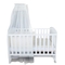 Набір NL Baby: бортик у ліжечко, 3-сторонній, універсальний, 180х32 см + балдахін, 300х170 см, молочний (28906) - Pampik
