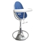 Стульчик для кормления Bloom FRESCO Silver/Riviera blue - Pampik
