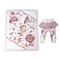 Набір NL Baby Monnalisa: плед двосторонній, 85х65 см та повзунки, р.56, рожевий (31791) - Pampik
