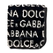 Плед NL Baby Dolce Gabbana, хутряний, 90х77 см, чорний-білий (25544) - Pampik