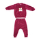 Костюм велюровий Twins з вишивкою Котик та Собачка, р.74, фуксія (W-120-КWKS74-27) - Pampik