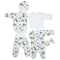 Комплект дитячого одягу в пологовий Twins Pandababy, інтерлок, р.52, білий з принтом (W-191-TP6-52PA) - Pampik