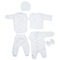 Комплект дитячого одягу в пологовий Twins, інтерлок, р.52, білий (W-191-TP6-5201) - Pampik