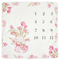 Плед Twins BabyDo Календар росту Кролики, 85x80 см, молочний з рожевим (1401) - Pampik