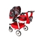 Коляска для ляльки Adbor Lily Sport, чорно-червоний (LS-18) - Pampik
