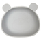 Тарелка силиконовая глубокая Twins Мишка, light grey светло-серый (TRD-03-401) - Pampik