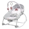 Багатофункціональне крісло-гойдалка Baby Mix Зірочки, сірий з рожевим (53427) - Pampik