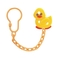 Ланцюжок для пустушки Baby Mix Качечка, жовтий (FU/160262) - Pampik