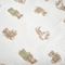 Комплект постільної білизни Twins Muslin Print Bear, 4 предмети, білий з бежевим (3031-TMP-202B) - Pampik - 3