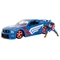 Машина металева Jada Марвел. Месники Форд Мустанг GT (2006) з фігуркою Капітана Америки,1:24, синій (253225007) - Pampik