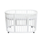 Детская овальная кроватка Twins Oval 10 в 1+ матрас, белый (L110-TO) - Pampik