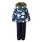Дитячий зимовий комплект Huppa Avery, куртка та напівкомбінезон, р.74, темно-синій з принтом/темно-синій (41780030-13286-074) - Pampik - 2