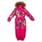 Дитячий зимовий комбінезон Huppa Chloe 1, р.128, фуксія з принтом (36190130-81763-128) - Pampik