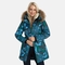 Пальто зимове Huppa Vivian 1, р.S, бірюзово-зелений з принтом (12498120-34477-00S) - Pampik - 3
