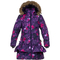 Пальто зимнее Huppa Whitney, р.140, фиолетовый с принтом (12460030-81653-140) - Pampik