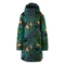 Пальто демісезонне Huppa Suule 1, р.128, зелений з принтом (12690104-44097-128) - Pampik