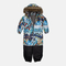 Дитячий зимовий комбінезон Huppa Wille, р.116, різнокольоровий з принтом/темно-синій (36430030-42499-116) - Pampik - 4