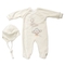 Комбинезон велюровый с шапочкой Elfiki Піпо, р.68, молочный (КТ-39068) - Pampik - 2