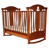 Кроватка-качалка MyBaby Funny Bears, черешня (050404/04) - Pampik